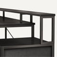 thumbnail image 3 of 66" Reversible L Shaped Desk with File Drawer & Power Outlet, Modern Computer Desk with LED Strip, Home Office Desk with Storage Shelves, Gaming Desk with Monitor Shelf, Corner Desk, Black, 3 of 10