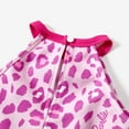 thumbnail image 5 of Barbie Toddler Girls Romper Pink Leopard Print Bowknot Crew Neck Sleeveless Jumpsuit Sizes 2-9, 5 of 8