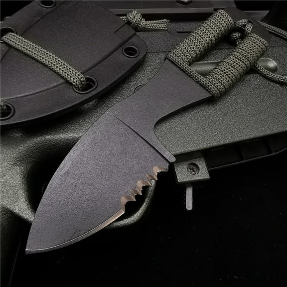 Fixed Blade, Stainless Steel Straight Knife, Sharp and Durable, Non-slip Rope Handle, Outdoor Camping Multifunctional Tool