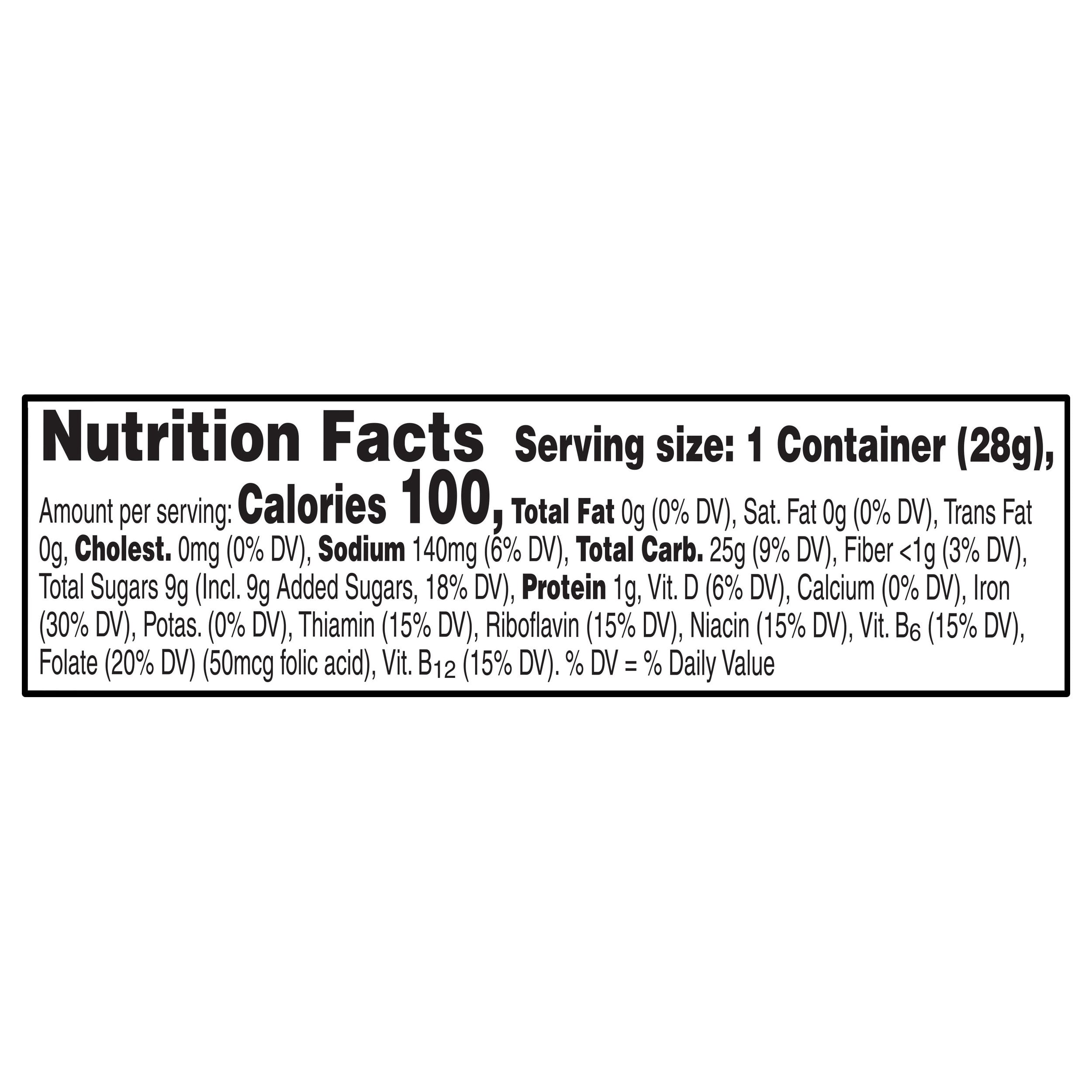 Kellogg's Frosted Flakes Original Breakfast Cereal, 100 Calories, Fat Free, 1oz Tub