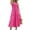 Pink, variant on FLMEI Women's Long Dress Summer Dresses One Shoulder Sleeveless Solid Color Beach Party Tiered Midi Dress S-XL