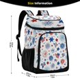thumbnail image 2 of Backpack Cooler lunch bag 36 Can Capacity Insulated Bag for Camping, Beach, Hiking & Travel Fireworks and Flag, 2 of 7