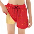 thumbnail image 2 of Boys Swim Trunks with Compression Liner Ice Cream Shorts Drawstring Quick Dry Swim Shorts for Boys Summer Beachwear, 2 of 5