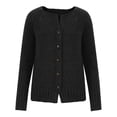 thumbnail image 4 of YUNAFFT Women's Fashion Sweater Clearance, Women Casual Solid Knitting Buttons Long Sleeve V-Neck Sweaters Tops, 4 of 8