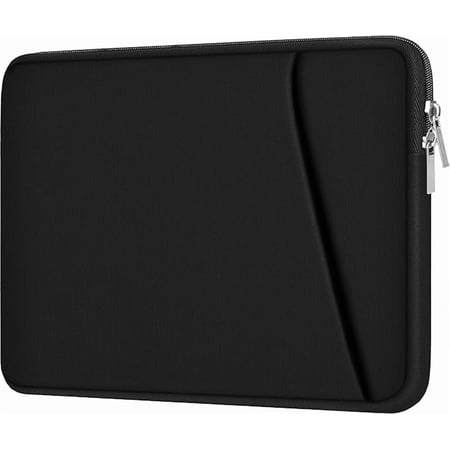 17" Shockproof Laptop Sleeve with front pocket, for HP Dell Asus Lenovo, Black