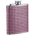 thumbnail image 1 of Visol Kylie 6oz Pink Bling Stainless Steel Hip Flask, 1 of 1