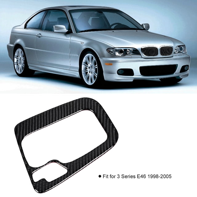 Carbon Fiber Gear Knob Panel Frame Cover Car Control Panel Cover Sticker Trim Interior Accessories Fit For 3 Series E46 1998-2005