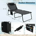 thumbnail image 2 of Costway Oversize Folding Chaise Lounge with Adjustable Backrest Detachable Pillow Pocket, 2 of 9