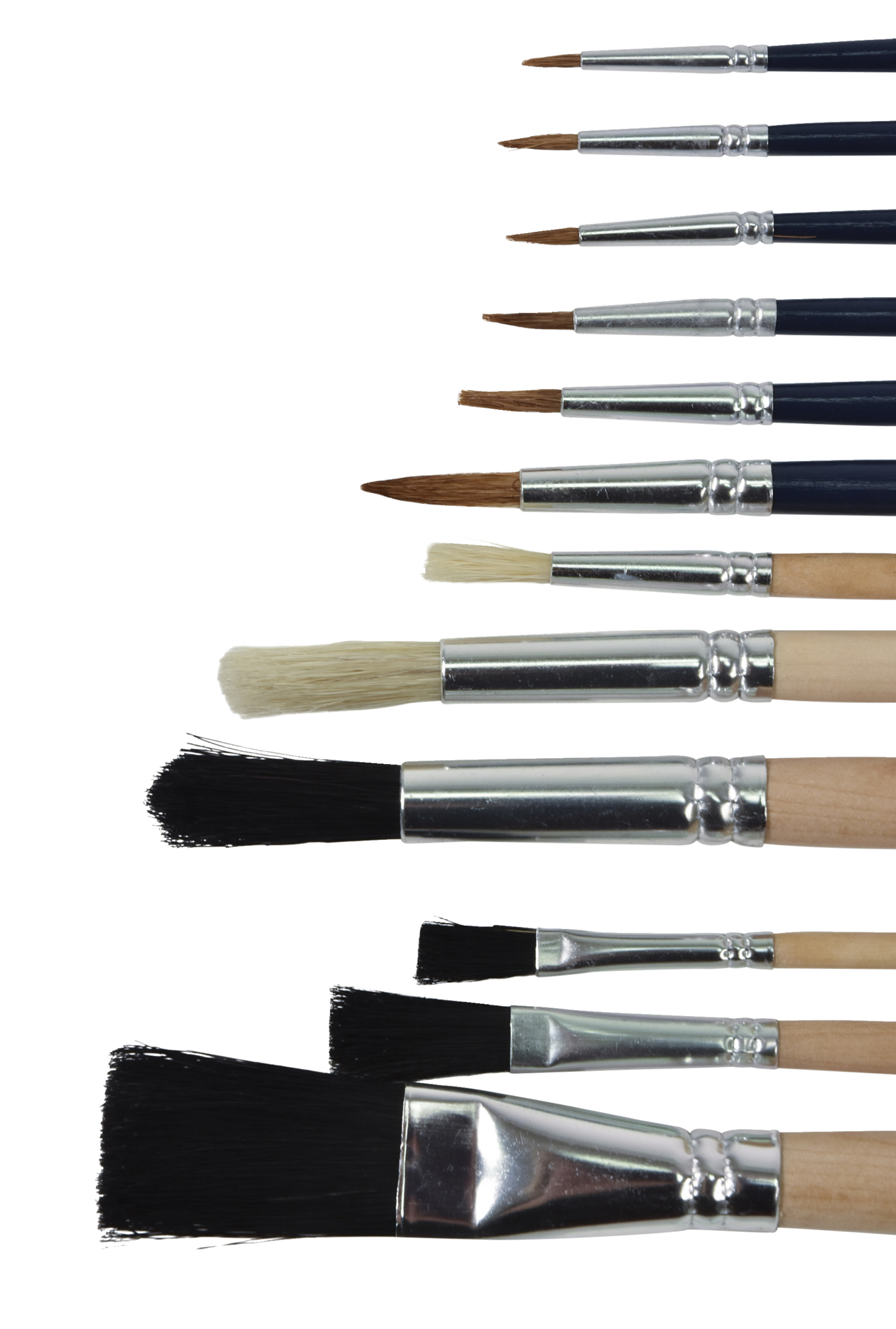 School Smart 085768 Economy Natural And Synthetic Paint Brush Assortment