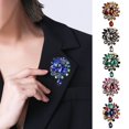 thumbnail image 2 of Kripyery Creative Shining Rhinestones Geometry Shape Brooch Clothes Lapel Pin Shawl Hat Badge Fashion Accessories Party Jewelry Gift, 2 of 8
