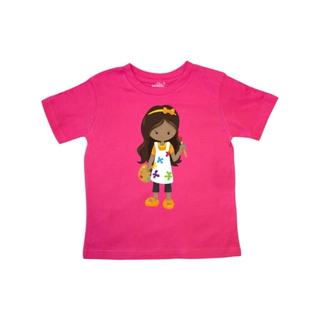 

Inktastic African American Girl Painter Paint Artist Gift Toddler Toddler Girl T-Shirt