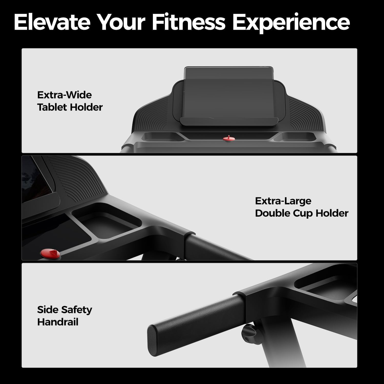 16% Treadmills for Home with Handle, 3 in 1 Portable Treadmill with Incline, Foldable Treadmill with Three Screen, 12 Preset Programs, 400Lbs
