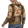 thumbnail image 6 of Rateoe Whimsical Flower Crown Maiden Pattern Mens Hoodie, Pullover Hooded Sweatshirt, Kangaroo Pocket Hoodie Ideal for Daily Wear, Travel and Home-4X-Large, 6 of 7