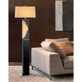 thumbnail image 2 of NOVA of California Half Moon Floor Lamp with Nightlight - Dark Brown, Etruscan Gold Linen Shade, 2 of 3