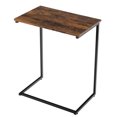 thumbnail image 1 of Mesita con Forma de C Costway Estilo Industrial Estructura de Metal Marrón 54,5 x 35,5 x 67 cm, 1 of 9