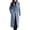 Blue, variant on Unir Womens Winter Long Faux Wool Overcoat, Notched Lapel Open Style Jackets & Vests, Wear‑Resistant Slim‑Fit Polyester Outer Coat With Side Pockets, Cold‑Weather Daily Outerwear