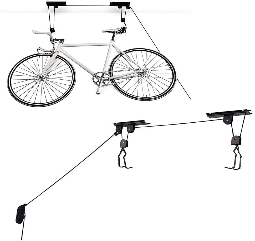 NEW Bicycle Cycle Bike Storage Ceiling Mount Garage Shed Hanging Lift Rack 20kg 