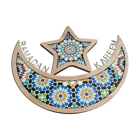 

Wooden Color Moon Tray Cake Dessert Plate Holiday Daily Decoration Ornament