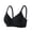Black, variant on MVRLSH Sports Jelly Bras for Women Ribbed Full Coverage V Neck No Underwire Support Comfort Everyday lette Strapless Bra