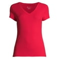 thumbnail image 2 of No Boundaries Juniors' Brushed V-Neck Short Sleeve T-Shirt, 2 of 7