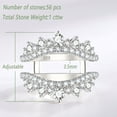 thumbnail image 6 of Wuziwen Curved Wedding Ring for Women Ring Enhancers Guard for Engagement Rings 925 Sterling Silver CZ Size 6, 6 of 8