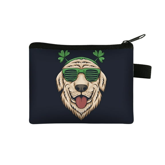 Change Purse Animal Coin Purse Portable Key Case Canvas Wallet Travel Zipper Pouch Cartoon Printing Canvas Handy Purse Pouch Accessories Organiser Purse (13.5x11cm)