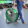 thumbnail image 3 of Nordic Hygge 24 in. High-Velocity 3-Speed Industrial Drum Fan with Wheels and Adjustable Tilt in Green, 3 of 9