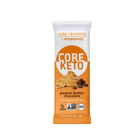 Core Keto Peanut Butter Chocolate Plant-Based Keto Bar, 1.4 oz