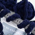 thumbnail image 4 of Chenilla gruesa para tejer a ganchillo, color azul marino, de Yarn HOMBYS, 227 g, 4 of 9