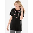 thumbnail image 2 of Woman Within Plus Size 7-Day Embroidered Pointelle Tunic, 2 of 5