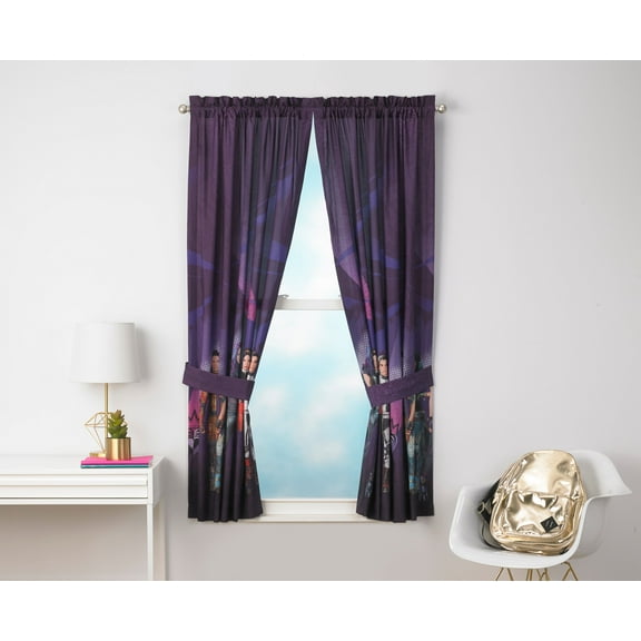 Descendants 3 Kids Bedroom Curtain Panel Set, Set of 2, 63-inch L