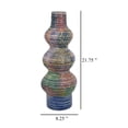 thumbnail image 5 of Decorative Accent Vase, 3 Rounded Accents, 22 Inch Multicolor Ceramic, 5 of 6