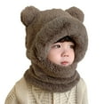 thumbnail image 3 of Winter Hats for Kids Adjustable Ski Mask Windproof Balaclava Hood (Brown 3-7 Years), 3 of 4