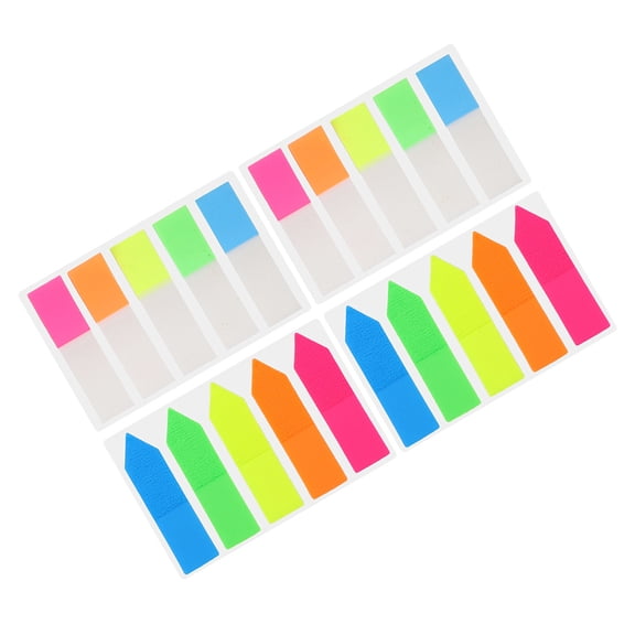 HOMEMAXS 4 Sets Transparent Notepad with Memo Binder Tabs Stickers for Office and Nail Art Organization