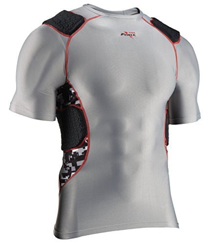 Details about   New Men's Riddell Power Padded Football Compression Shirt Large 