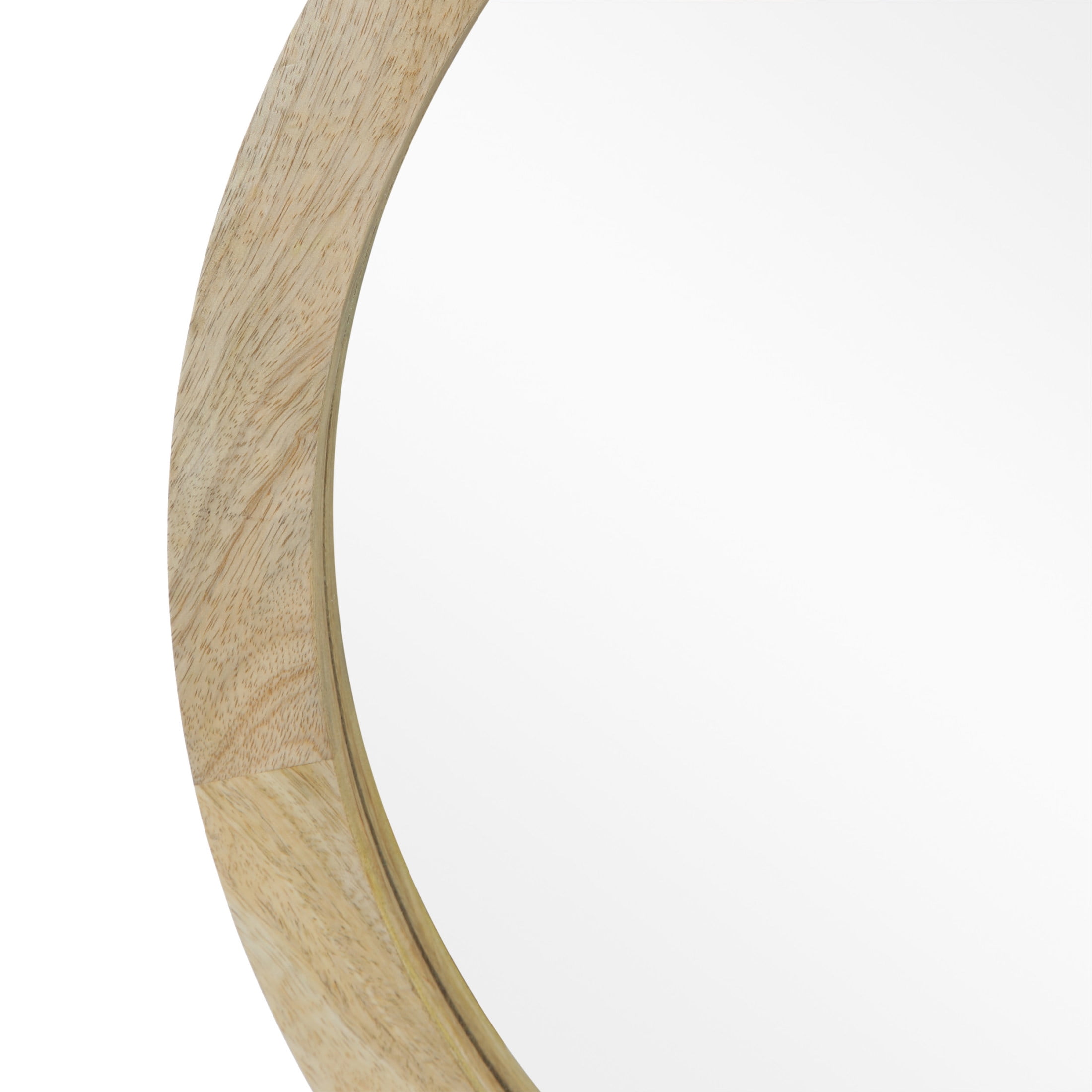 Prostaff Mango Wood Wall Mirror, Natural