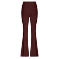 thumbnail image 4 of REALiKUN Women's Flare Leggings High Waisted Yoga Pants Wide Leg Stretchy Bell Bottom Athletic Flared Long Pants, 4 of 5