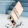 thumbnail image 3 of for Samsung Galaxy Z Flip 4 Case with Hinge Protection, One Piece Design Z Flip 4 Clear Case Slim Hard PC Bumper Phone Case for Z Flip 4 - Rosepink, 3 of 6