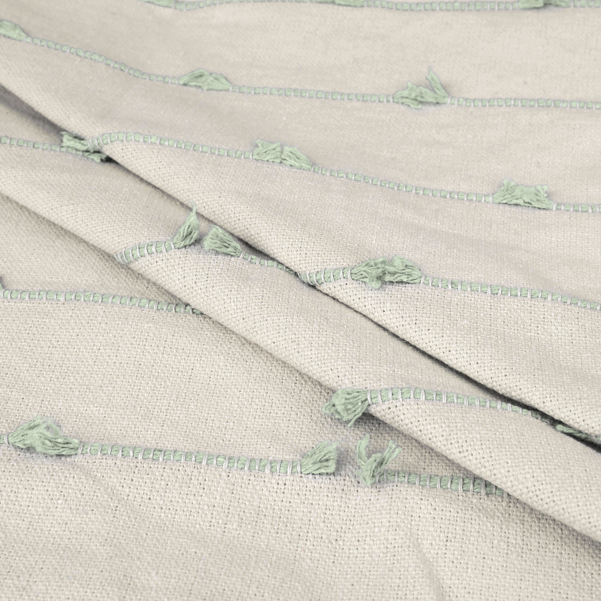 Unique Bargains 4 Pcs Striped Boho Pillow Covers Modern Square Neutral Decorative Cushion Green 18" x 18"