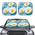 thumbnail image 2 of Fotbe Daisy Flowers 2-Piece Car Windshield Sun Shade | Sun Blocker for Car Windshield | Foldable Automotive Interior Accessories for Sun Protection-Small, 2 of 7