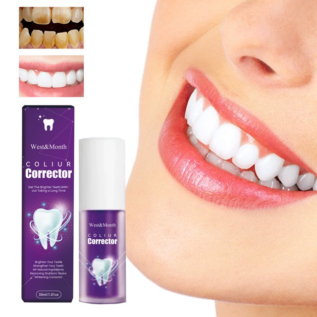 West &Month Purple Whitening Toothpaste, cleans tooth stains, oral odor