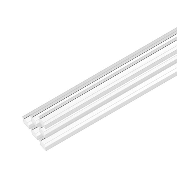 Uxcell 6-Pack Acrylic Square Rods, 11.8 x 0.16 Inch/ 300 x 4 mm Clear Acrylic Dowel Rods Sticks Plastic Sticks Strip for DIY Crafts Lighting Gardening Decorations
