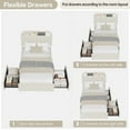 thumbnail image 5 of Rugerasy Twin Size Bed Frame with Storage Headboard and 2 Drawers,Girls Bed Frame with Boucle UpholsteRed Platform,Built-in Bookcase,No Box Spring Needed,Easy Assembly,Durable and Stylish,Off-White, 5 of 7