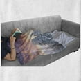 thumbnail image 6 of Winter Soft Flannel Fleece Blanket, Sunrise in Winter Landscape Snowy Fields Frozen Pine Trees Northern Hemisphere, Cozy Plush for Indoor and Outdoor Use, 50" x 70", Coral White Blue, by Ambesonne, 6 of 6