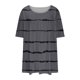 thumbnail image 5 of Tamaño Más Manga Corta Tops para las Mujeres Impreso Manga Corta Sólida Redonda Cuello Plegado Blusa, Poliéster Más Tamaño Superior, Lavado a Mano, 5 of 6