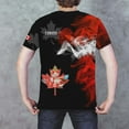 thumbnail image 3 of Men's Canada Shirt Canadian Flag Short Sleeve Maple Leaf Tee Tops Round Neck Men's T Shirts, 3 of 6