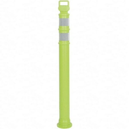 PRO-SAFE 46" High x 4" Wide Reflective Delineator Post High Density Polyethylene (HDPE), 3 Lbs, Lime
