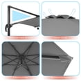 thumbnail image 4 of FLAME&SHADE 10ft Outdoor Round Patio Cantilever Market Offset Umbrella for Deck,Balcony and Poolside,Gray, 4 of 6