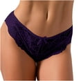 thumbnail image 2 of Ausyst Panties for Women Women Sexy Cute Bowknot Design Crochet Full Lace Panties Low Waist Briefs Clearance, 2 of 7