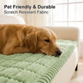 thumbnail image 3 of decorUhome Couch Covers for 2 Cushion Couch Sofa, Non Slip Fuzzy Couch Covers for Pets, Washable Slipcover for Dogs(Green, 27.6" x 59"), 3 of 10